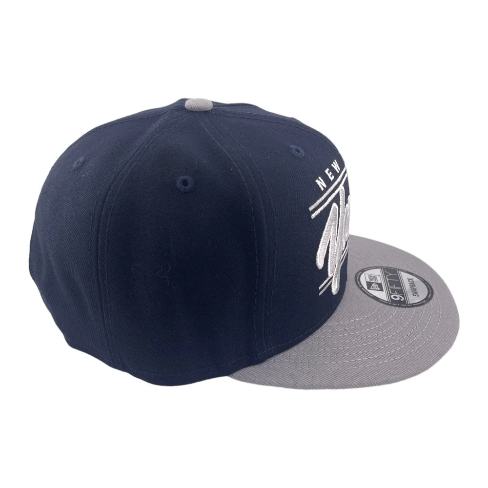 New Era New York‎ Yankees Team Script Logo Navy Blue/Grey UV 9FIFTY Snapback Hat